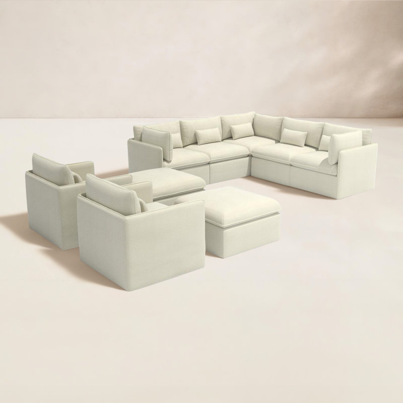 Ensemble de conversation multi-chaises 9 pièces Valliere