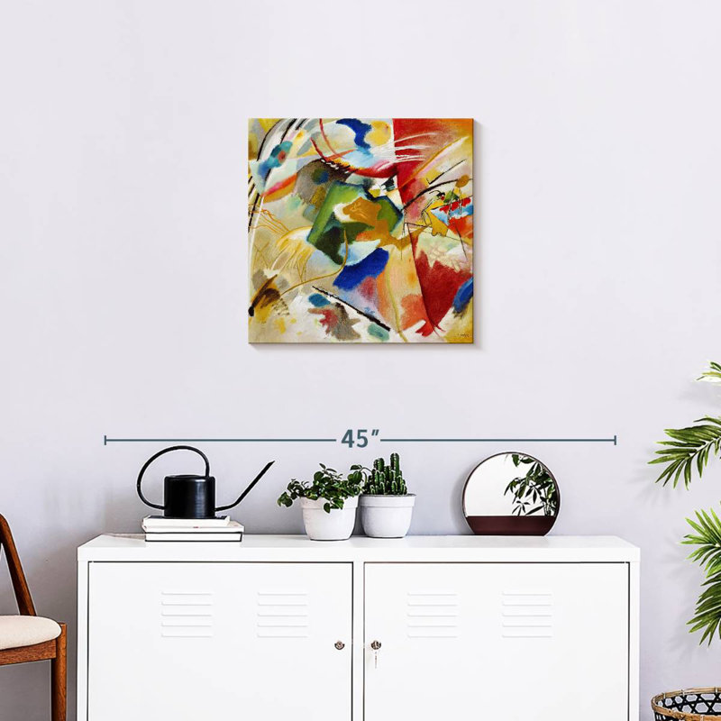 Peinture Isaias avec centre vert, H 20 po x l 20 po
