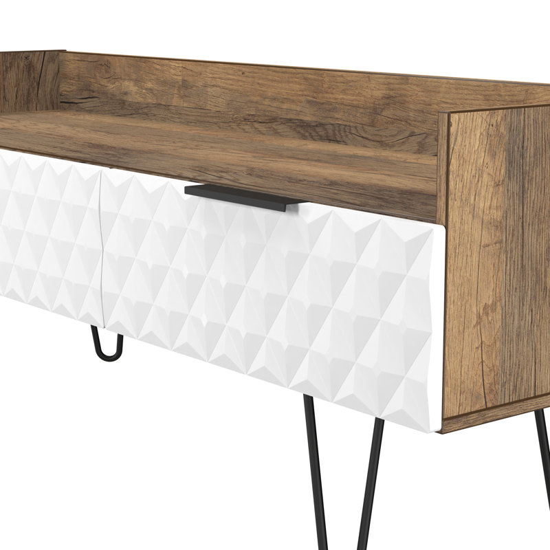 Tarkio 2 Drawer Coffee TV Unit, White