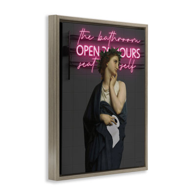 Classical Lady at Bathroom Floating Frame, design by Seven Trees Design