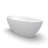 Ergonomic Freestanding Solid Surface Bathtub For Small To Medium Spaces - Modern Matte White