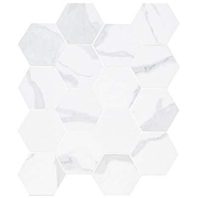 Ardena 12 in. x 12 in. Matte Porcelain Hexagon Stone Look Floor and Wall Tile