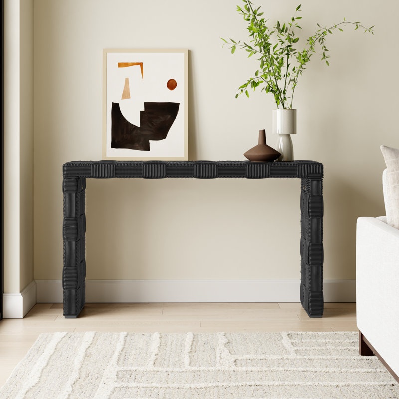 Redrow 51.18'' Console Table, Black