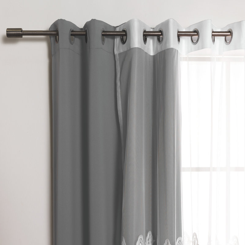 Paire de rideaux occultant et isolants Brunonas Mix & Match, L 52 po x L 96 po, Gris
