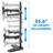 Mount-It Quad Monitor Stand | Height Adjustable Standing 4 Screen Mount Fits Monitors Up to 32 in.