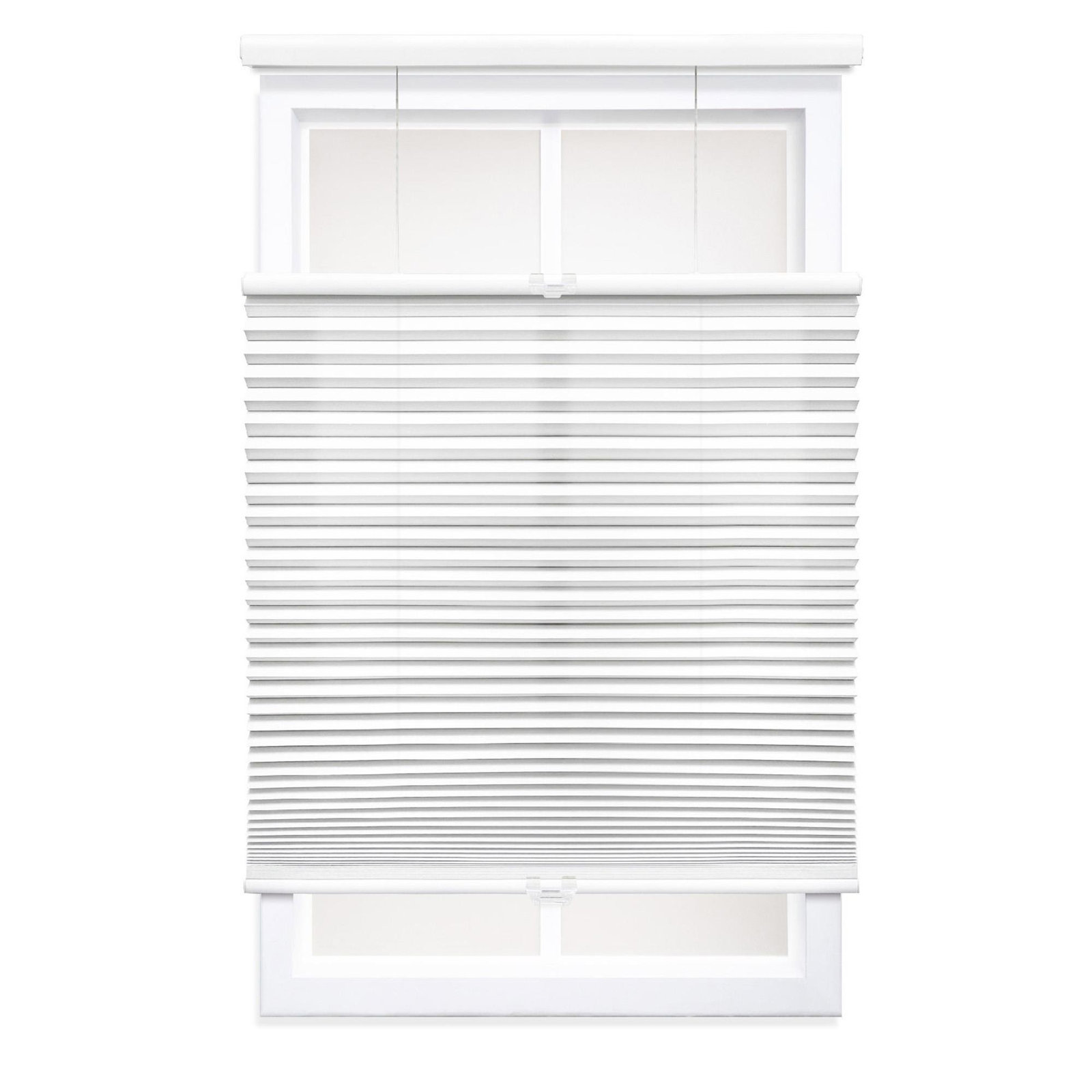 Ajanai Cordless Top-Down Bottom-Up Shade, White, 29"W x 64"L