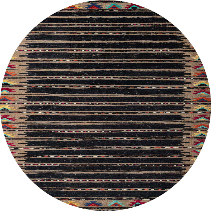 Abstract Indoor Rug, Round 6'
