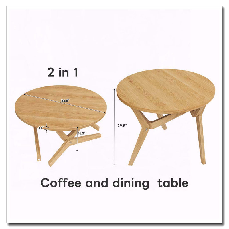 Round 2-in-1 Transformer Coffee Table