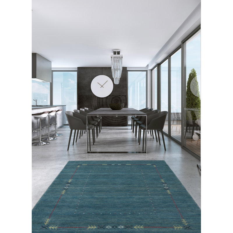 Kashkuli Gabbeh Blue Rug 5'1" x 6'8"