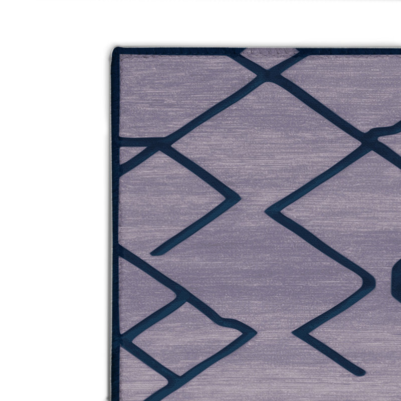 Tapis mauve intérieur et extérieur Trellis, Rectangulaire 2 pi x 3 pi