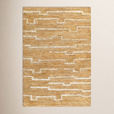 Febina Hand-Knotted Geometric Jute Rug