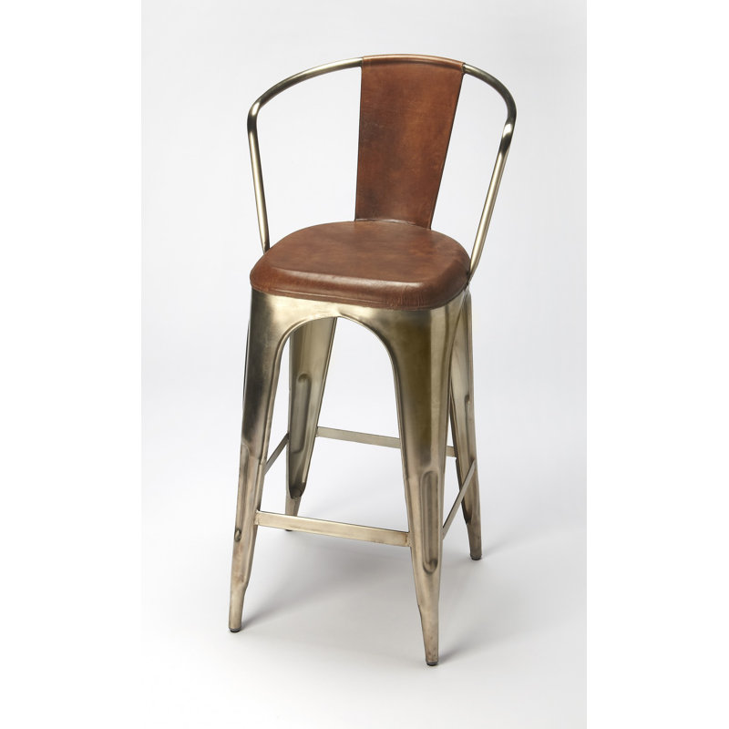Roland Iron & Leather 30" Barstool