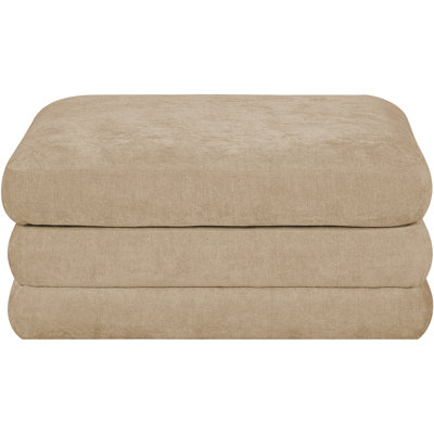 Eilene Chenille Fabric Upholstered Modular Ottoman