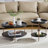 2-Piece Modern 2 tier Round Coffee Table Set for Living Room,Easy Assembly Nesting Coffee Tables-990956273