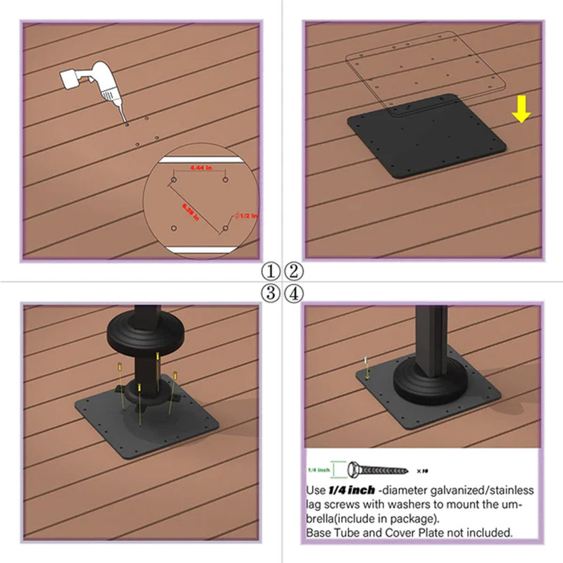 11 pi Parasol lumineux de luxe à double plateau carré avec base en tôle d'acier, Beige
