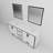 Ziva 80 in W x 22 in D Double Bath Vanity, White Top and 30 in Mirrors-467040250-515738151