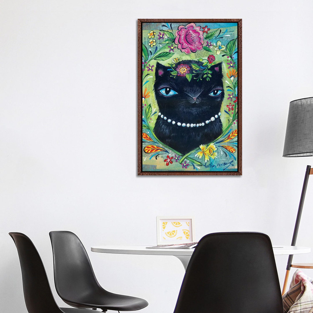 Black Kitty von Heather Renaux - Galerie-verpackte Leinwand Giclée