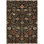 3' X 5' Black Brown And Red Floral Washable Indoor Outdoor Area Rug