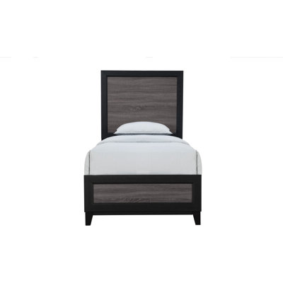 LIT DOUBLE GRIS SOLUTO ET NOIR