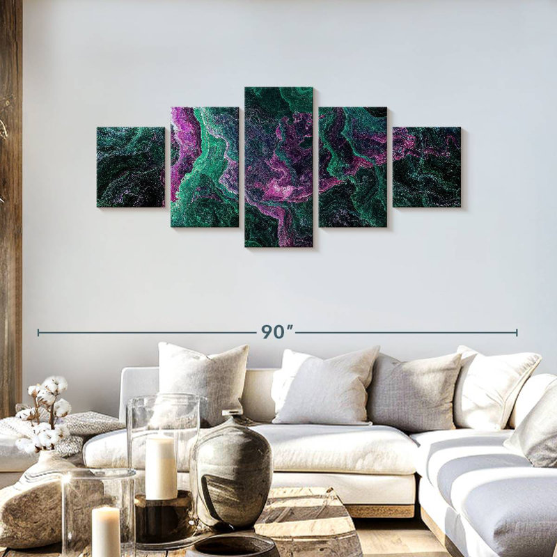 Marbled Lines, 30" H x 68" W