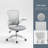 Height-adjustable Breathable Backrest Office Chair With Padded Seat And Armrests, Suitable For Home Offices-923212666
