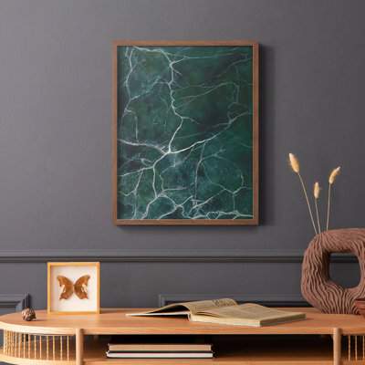 Jade Marble II, reproduction encadrée - bois massif