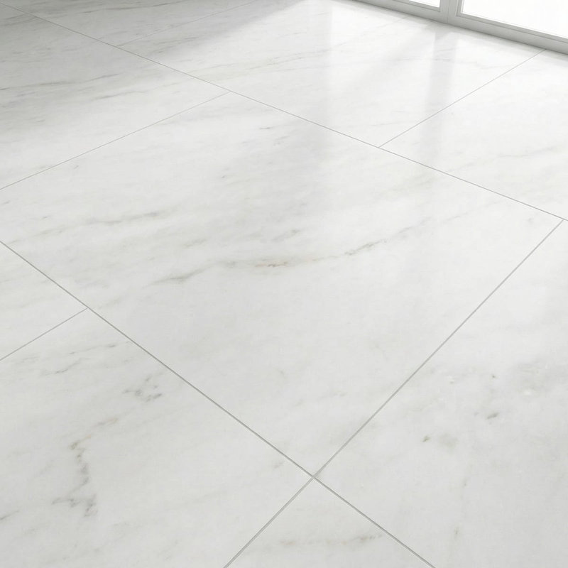 Daphne White Polished 12x24 Marble Tile, White