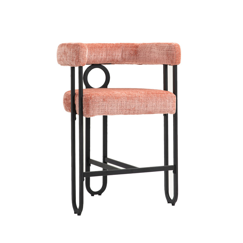 Tabourets en chenille, Rose, 1