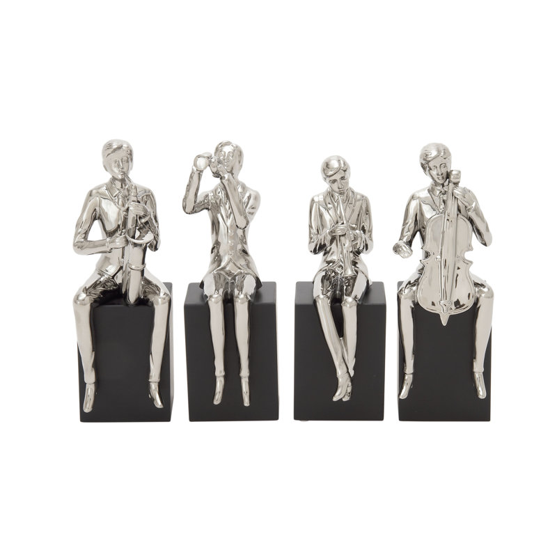 Ensemble de 4 figurines Vanderford, Noir/argenté