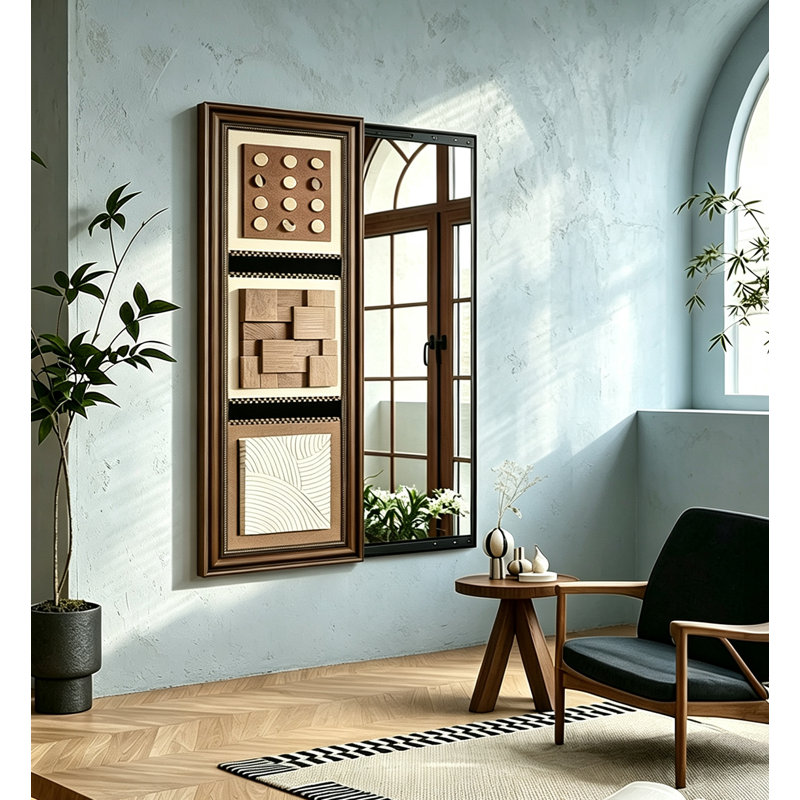 Solid Wood Frame Rectangle Wall Mirror