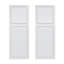 Double porte à 2 panneaux de style maison de campagne de 3/4 po d'épaisseur 32 po x 80 po en bois aggloméré blanc avec trousse de quincaillerie-134823064