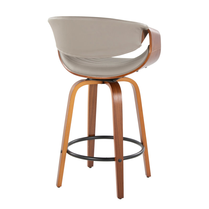 Contemporary Counter Stool, Gris, Brun / Noir