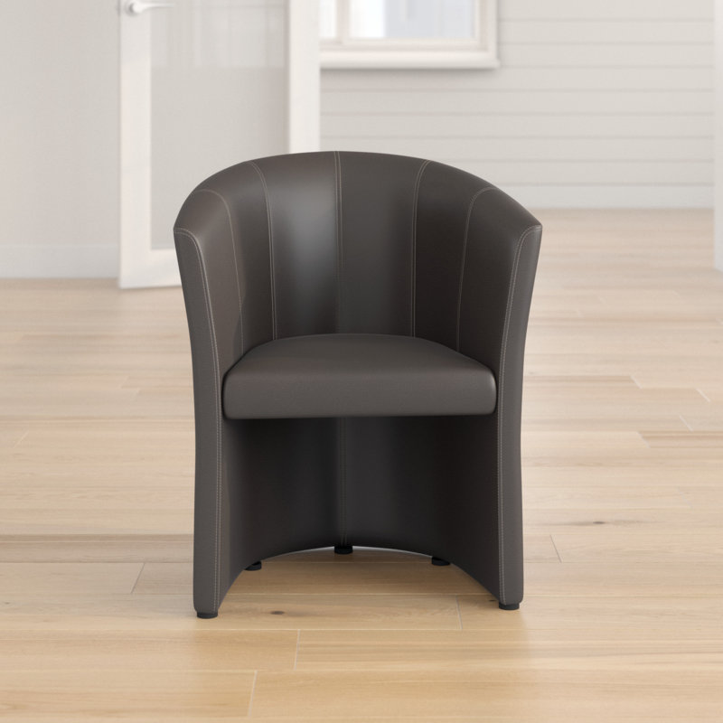 Julio Faux Leather Barrel Chair