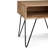 Hunter 22"W Solid Mango Wood and Metal Industrial Square End Table with Open Storage and Hairpin Legs-1714558798-1714558799