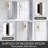 16''W x 30" H Recessed or Surface Mount Bathroom Mirror Beveled Medicine Cabinet  With Adjustable Glass Shelves-2042089494-2042089480