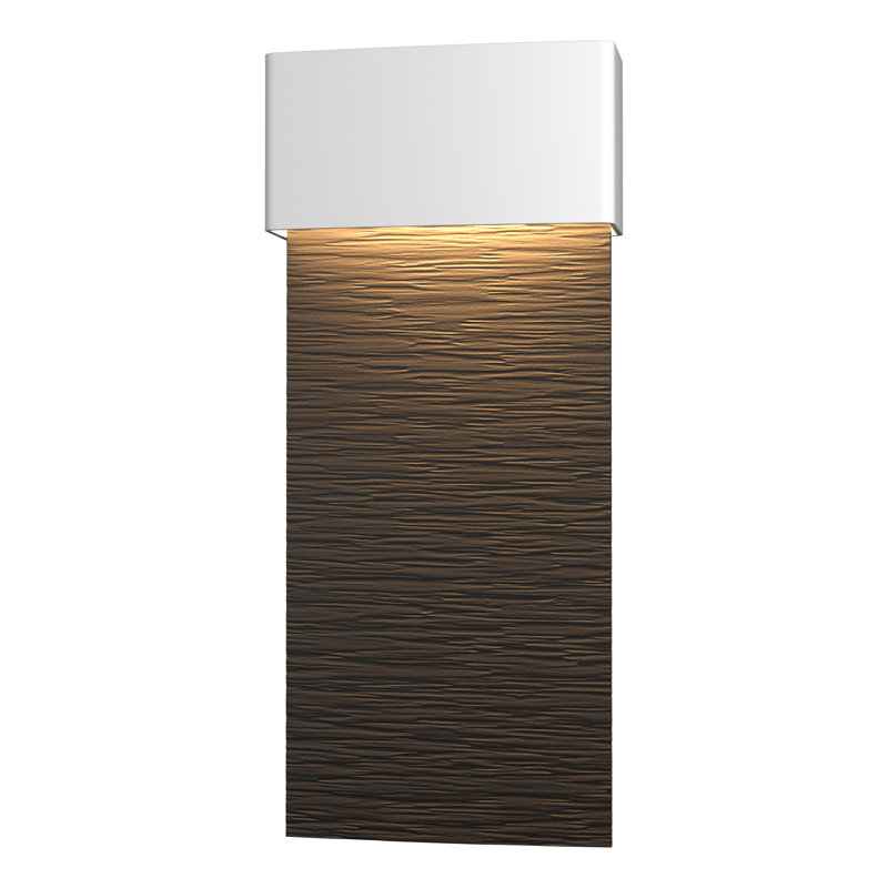 Stratum Integrated LED Outdoor Flush Mount, Coastal Oil Rubbed Bronze, 21.8" H x 9.5" W x 3.7" D, Coastal White