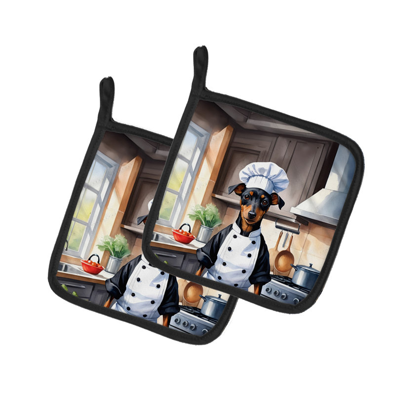 Ensemble de poignées en polyester Caroline's Treasures The Dog Chef