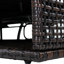 Chaise longue d'extérieur en acier avec dossier réglable, lit double de patio avec table d'appoint cachée et accoudoirs arqués, convient pour la terrasse de la piscine, le jardin et la cour-129473212