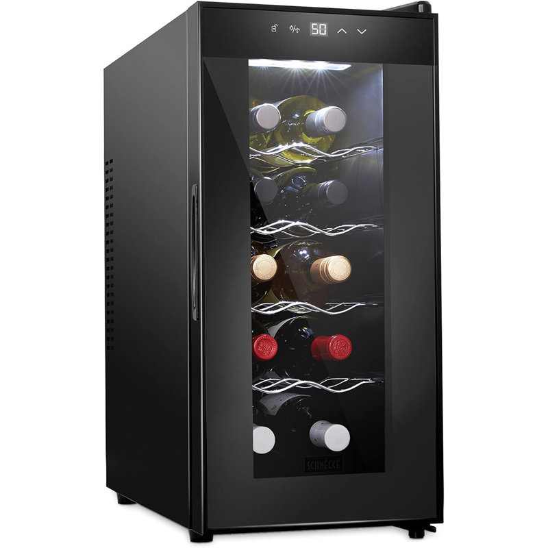 Schmécké Single Zone 10.4'' Freestanding 10 Bottle Wine Refrigerator
