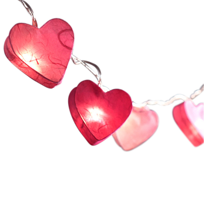 Mandi LED Handmade Paper Hearts String Light, 30 Lamps - 8 Metre Long