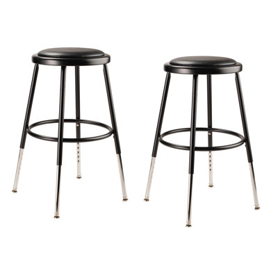 Adjustable Height Ergonomic Lab Stool with Footrest