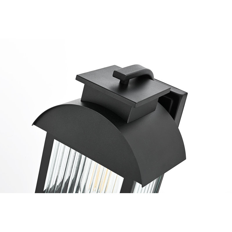 Alysha 8 Inch Outdoor Wall Sconce in Black