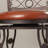Altmar Upholstered Swivel Counter Stool with Solid Metal Frame and Arms-2061320171
