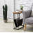 Titas Freestanding Magazine Rack with Top Shelf