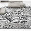 Tapis rectangulaire en laine / viscose noué à la main blanc / noir-75232805