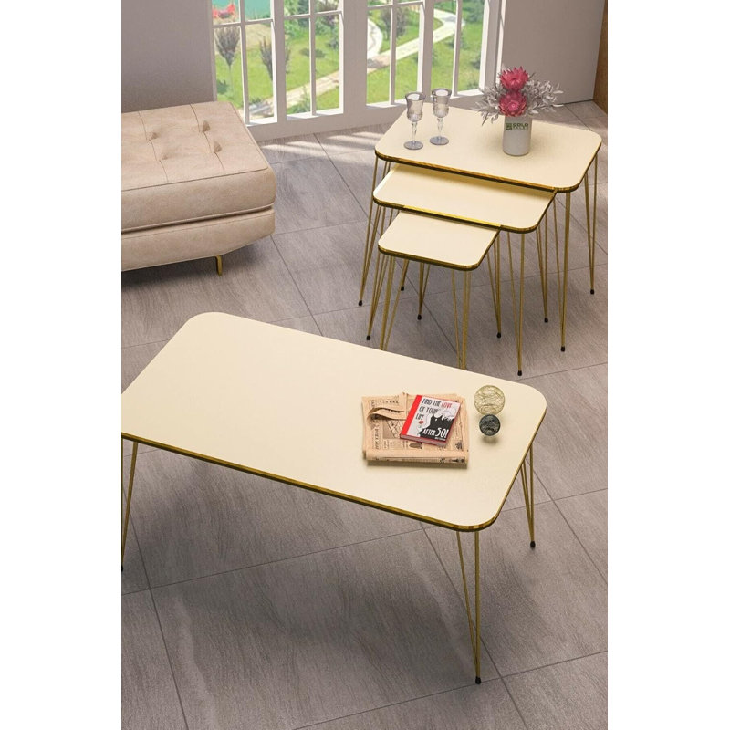 Tania 35cm Console Table, Cream White
