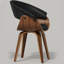Chaise de salle à manger rembourrée Modern-1183298882