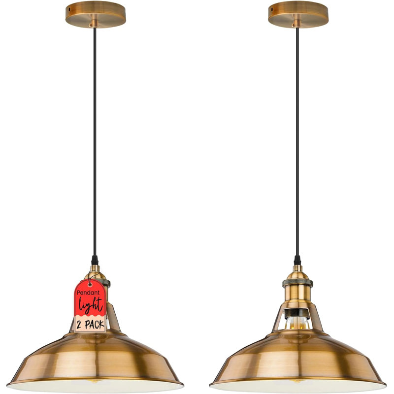1 - Light Dome Pendant, Yellow Brass