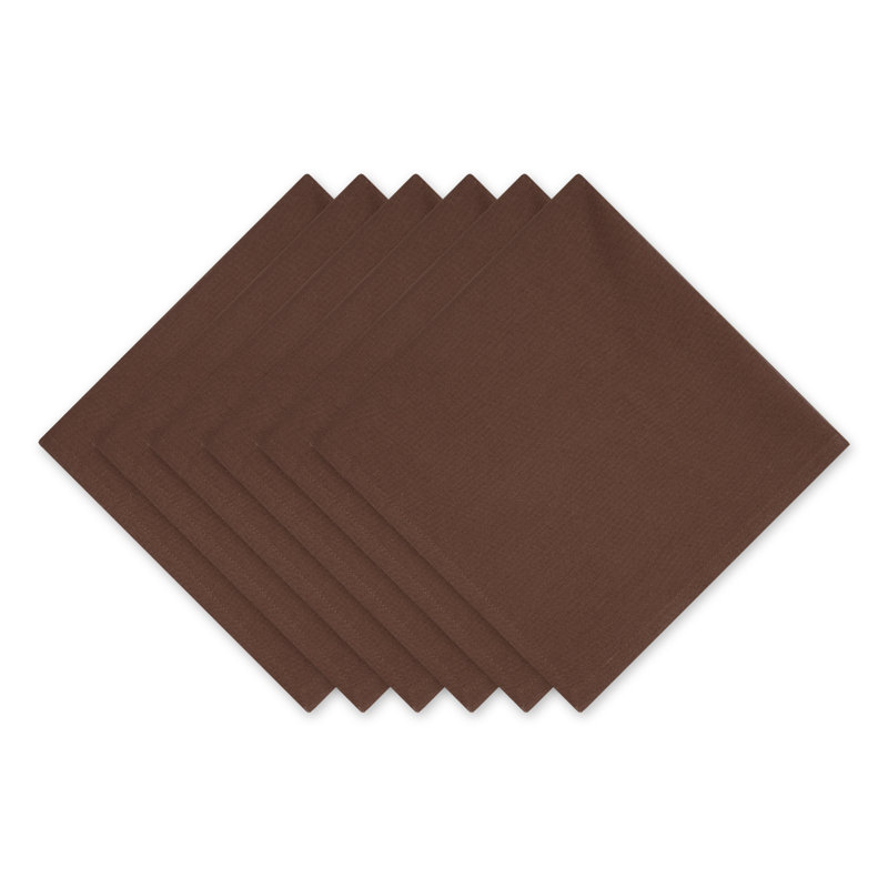 Reisman 100% Cotton Square Napkin, Dark Brown