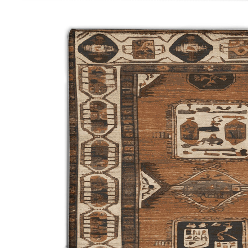 Tapis turc intérieur et extérieur brun, Rectangle 9 pi x 12 pi